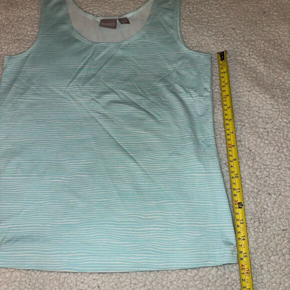 Chicos Women’s Bright Blue White Pattern Tank Top Size 1 (Small) - Picture 9 of 11